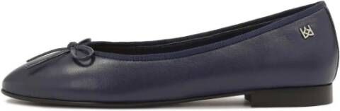 Kazar Navy blauwe ballerina's van natuurlijk leer