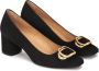 Kazar Nubuck pumps met een brede hak Black Dames - Thumbnail 2
