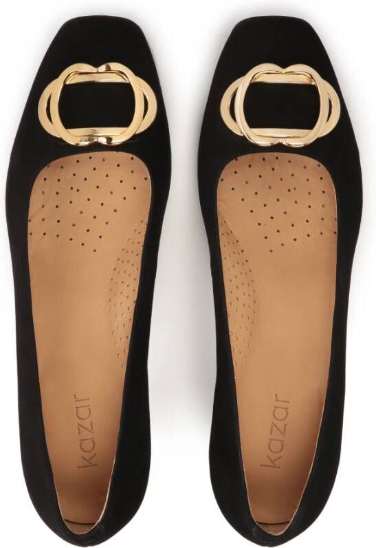 Kazar Nubuck pumps met een brede hak Black Dames