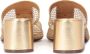Kazar Openwork gouden muiltjes versierd met een monogram Yellow Dames - Thumbnail 6