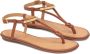 Kazar Platte bruin lederen flip-flops stijl sandalen Brown Dames - Thumbnail 3