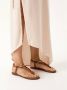 Kazar Platte bruin lederen flip-flops stijl sandalen Brown Dames - Thumbnail 4