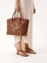 Kazar Platte bruin lederen flip-flops stijl sandalen Brown Dames - Thumbnail 5