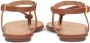 Kazar Platte bruin lederen flip-flops stijl sandalen Brown Dames - Thumbnail 7