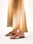 Kazar Platte bruine en beige slippers - Thumbnail 2