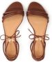 Kazar Platte bruine sandalen vastgebonden met een teenring Brown Dames - Thumbnail 5