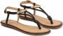 Kazar Platte flip-flop sandalen met metalen versiering Black Dames - Thumbnail 3