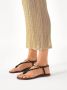 Kazar Platte flip-flop sandalen met metalen versiering Black Dames - Thumbnail 4