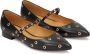 Kazar Platte pumps met band en metalen oogjes Black Dames - Thumbnail 3