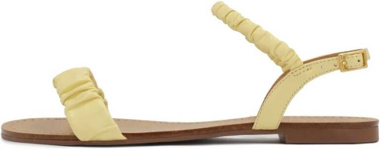 Kazar Platte sandalen met gekreukelde bandjes