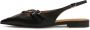 Kazar Platte slingback pumps van zwart leer - Thumbnail 2