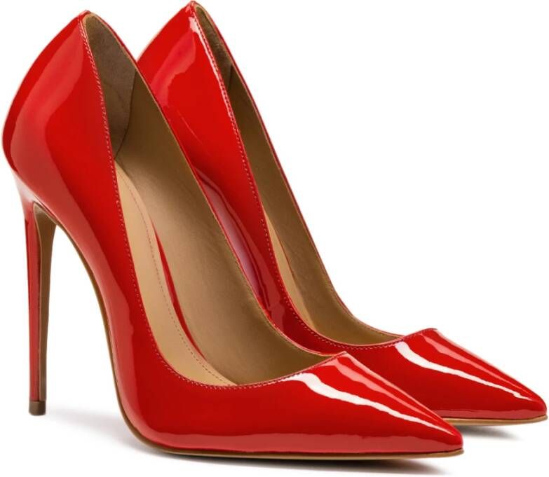 Kazar Rode Lakleren Stiletto`s met Spitse Teen Red Dames