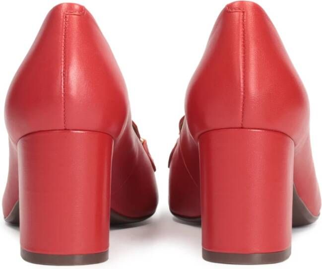 Kazar Rode pumps met metalen schakels