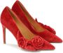 Kazar Rode stoffen pumps met 3D-bloemen Red Dames - Thumbnail 3
