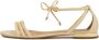 Kazar Roomkleurige sandalen met binding en volledige hak - Thumbnail 2