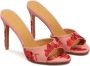 Kazar Roze bloemenpatroon stoffen muiltjes Multicolor Dames - Thumbnail 2