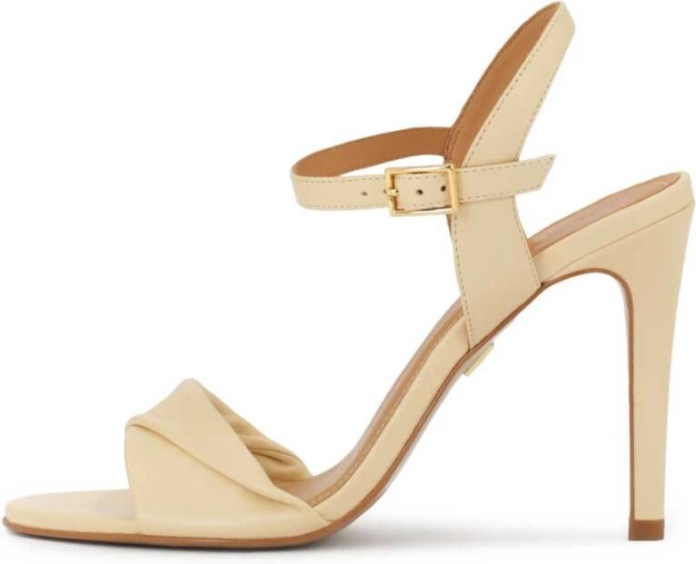 Kazar Sandalen met hak in roomkleur
