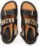 Kazar Sandalen versierd met metalen letters en reliëf Black Dames - Thumbnail 4