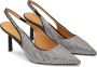 Kazar Slingback pumps versierd met zilveren kristallen Gray Dames - Thumbnail 2