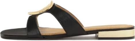 Kazar Slippers met gouden hak en grote versiering