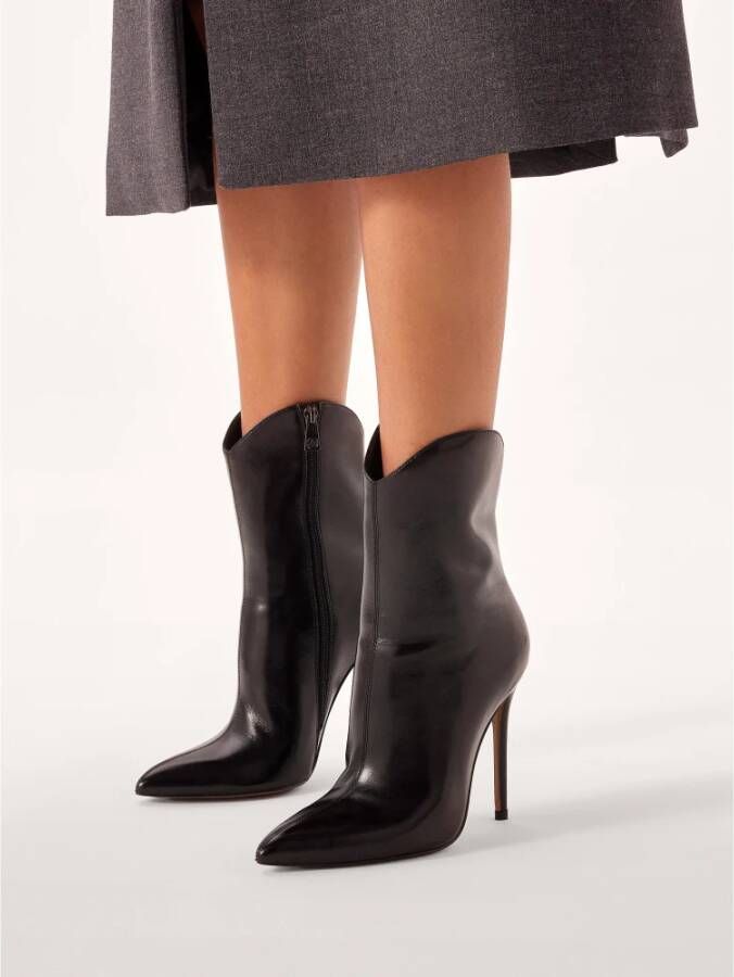 Kazar Stiletto laarzen met afgeronde bovenkant Black Dames