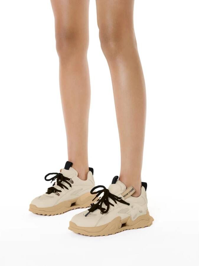 Kazar Studio Beige sneakers van gecombineerde materialen Beige Dames