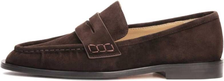 Kazar Studio Bruine suède loafers