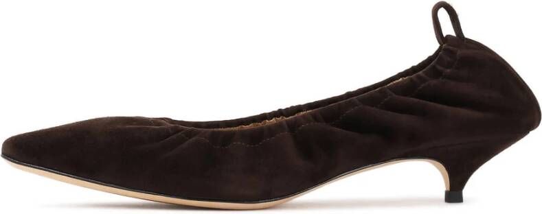 Kazar Studio Donkerbruine geribbelde pumps