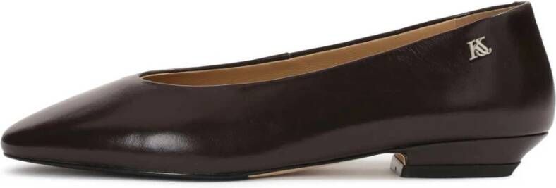 Kazar Studio Donkerbruine pumps met licht afgeronde neus