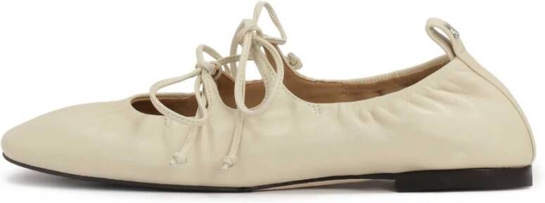 Kazar Studio Gelaagde off white zachte leren ballerina's