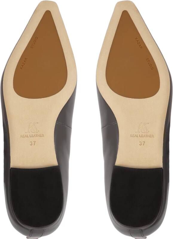 Kazar Studio Grijze platte pumps met uitgesneden bovenkant Gray Dames