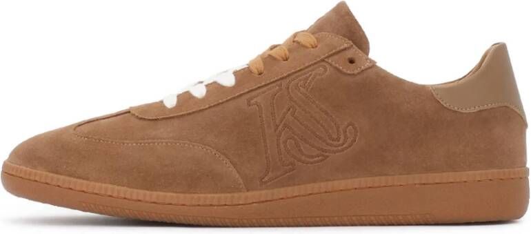 Kazar Studio Heren suède sneakers in een tint van chocoladebruin