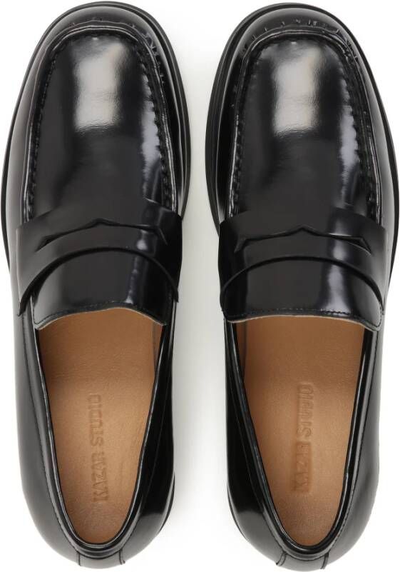 Kazar Studio Heren zwarte leren loafers