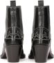 Kazar Studio Leren cowboy laarzen met uitgesneden patroon Black Dames - Thumbnail 8