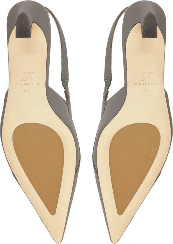 Kazar Studio Leren pumps met open hiel Gray Dames
