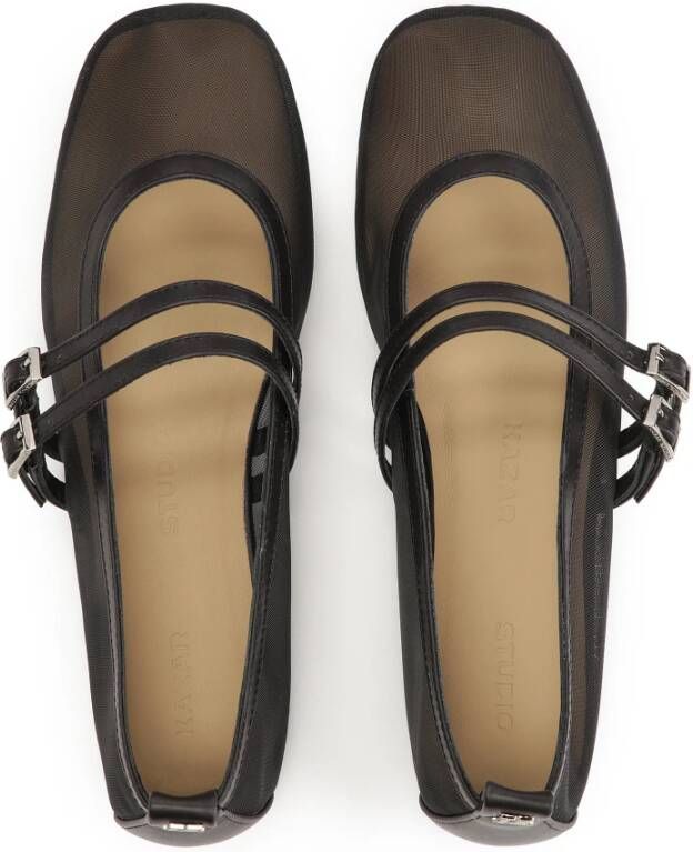 Kazar Studio Mesh ballerina's met twee bandjes
