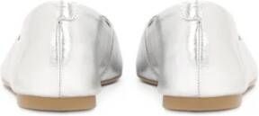 Kazar Studio Zilveren ballerina's met stiksels op het bovendeel Gray Dames