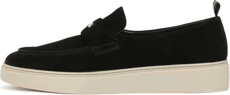 Kazar Studio Zwarte instap sneakers met zilveren logo