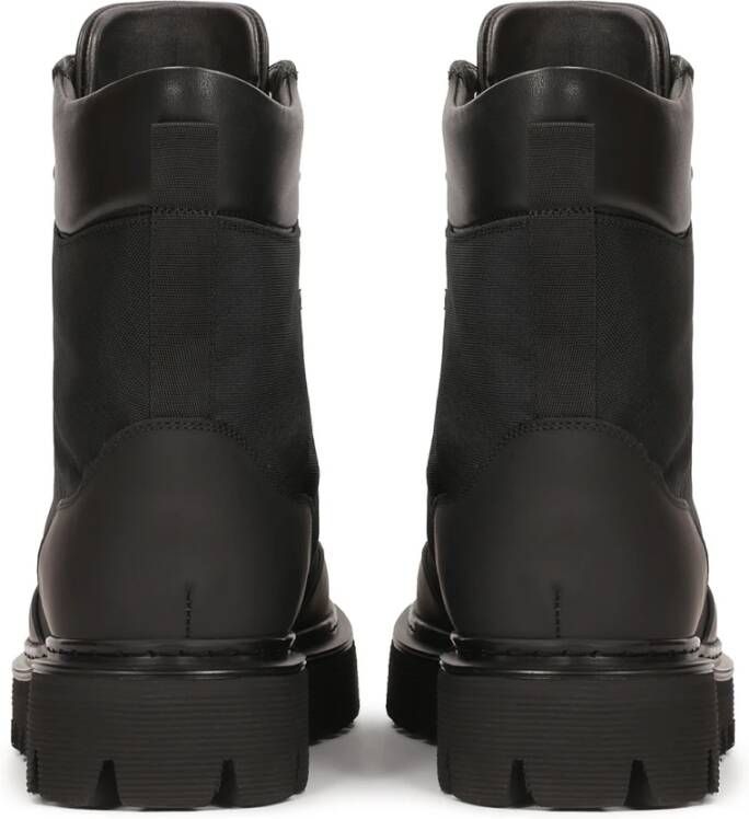 Kazar Studio Zwarte leren herenlaarzen met hoge schacht Black Heren