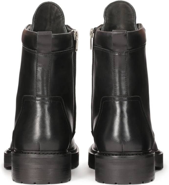 Kazar Studio Zwarte leren laarzen in militaire stijl Black Heren