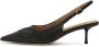 Kazar Studio Zwarte slingback pumps met gerimpeld bovendeel - Thumbnail 2