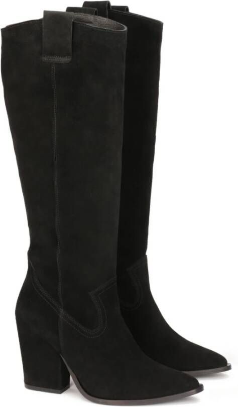 Kazar Suede cowboy laarzen Black Dames