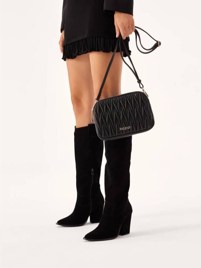 Kazar Suede cowboy laarzen Black Dames