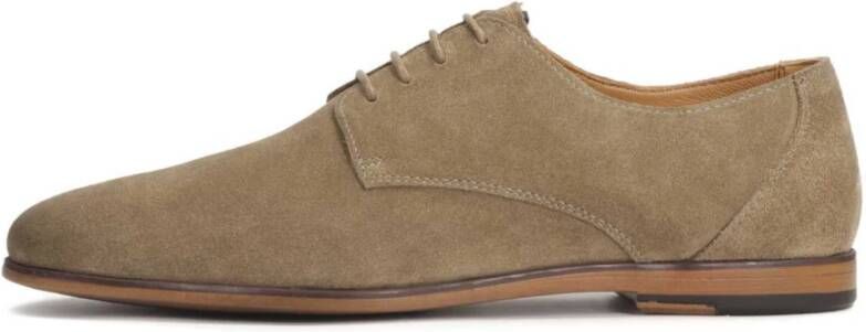 Kazar Suède derby halfschoenen in taupe kleur
