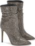 Kazar Suede enkellaarsjes bedekt met kristallen Gray Dames - Thumbnail 2