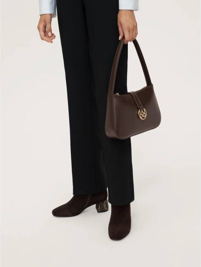 Kazar Suede enkellaarsjes op een hak versierd met zirkonium Brown Dames