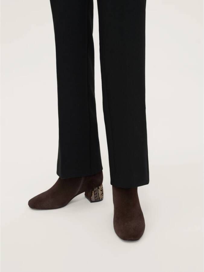 Kazar Suede enkellaarsjes op een hak versierd met zirkonium Brown Dames