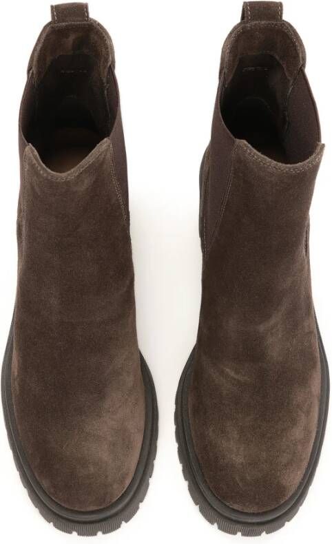 Kazar Suède laarzen met elastische banden Brown Dames
