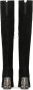 Kazar Suede musketiers met een versierde hak Black Dames - Thumbnail 4
