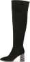 Kazar Suede musketiers met een versierde hak Black Dames - Thumbnail 6